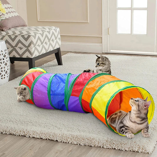Foldable Cat Tunnel - Interactive Play Tube for Cats & Kittens