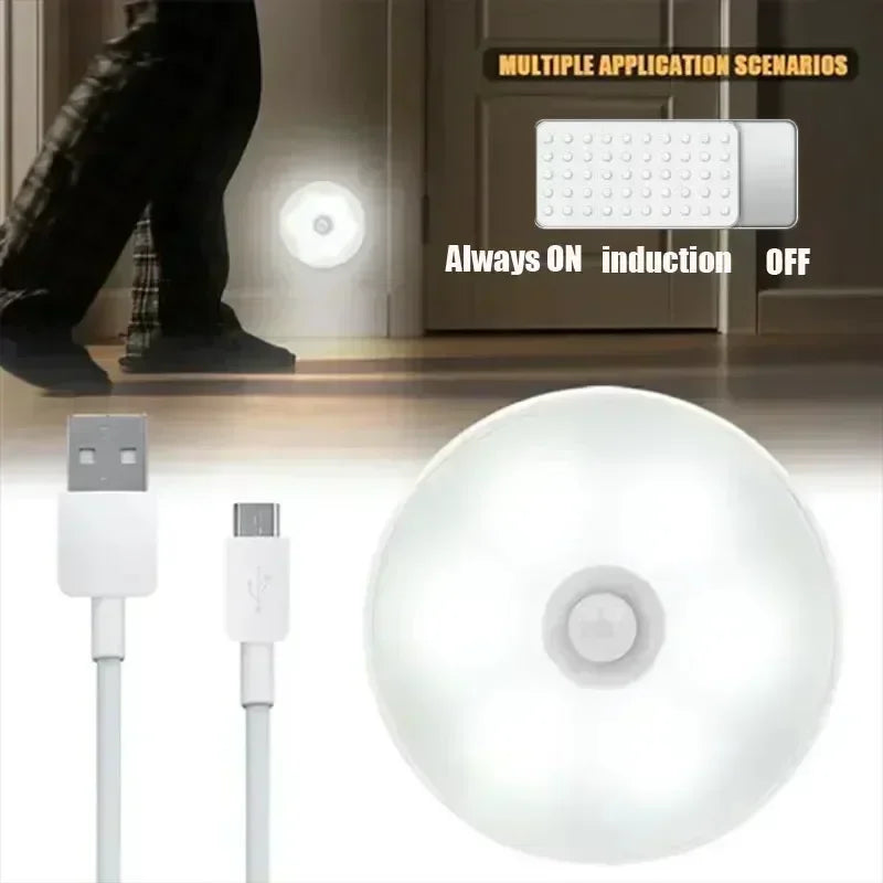 LED Motion Sensor Night Light - USB Rechargeable
