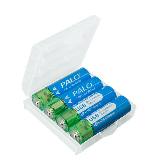 PALO 1.5V AA Rechargeable Batteries - 3000mWh USB Li-ion