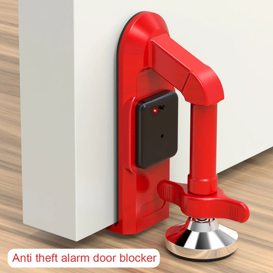 Portable Alarm Door Stopper - Security Device with Loud Siren