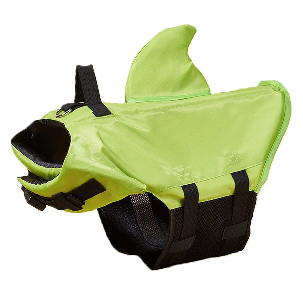 Shark Dog Life Jacket - Enhanced Buoyancy Safety Vest with Handle