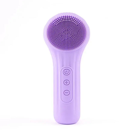 Premium Electric Silicone Face Scrubber - 5-Speed Facial Cleansing Brush with Heating & Vibration