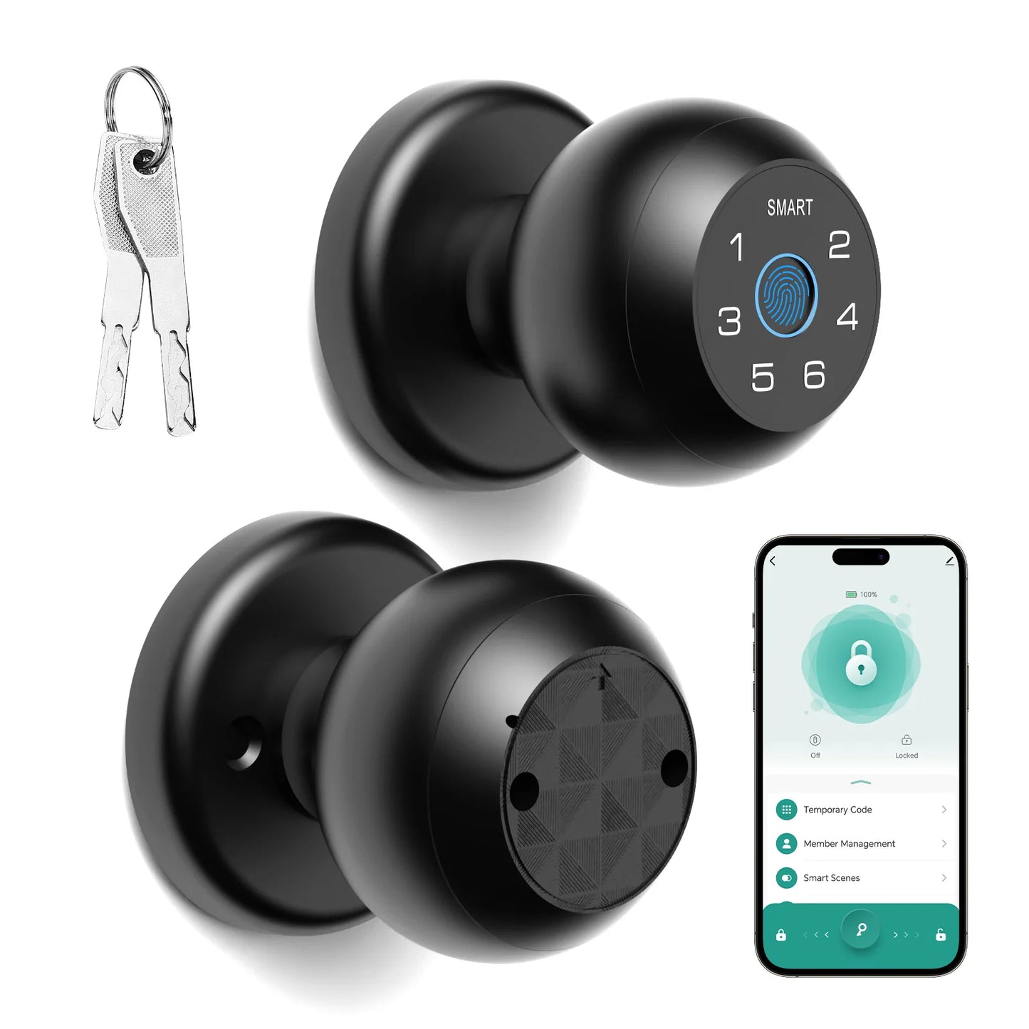 Viladepot Smart Lock - Fingerprint & App Control Electronic Door Lock