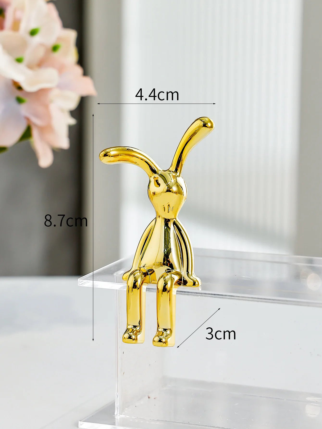 Long-Eared Rabbit Statue - Cartoon Desktop Decor (1/2/4Pcs)