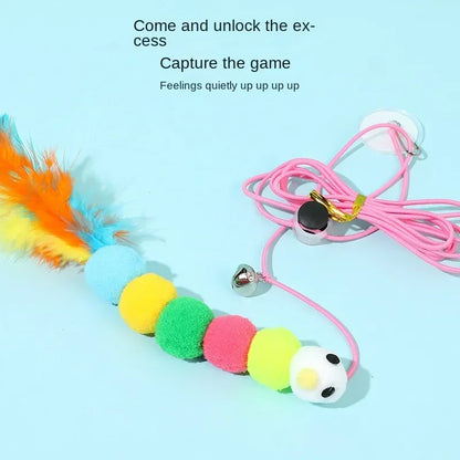 Cat Toy Set - Swing, Sticky Disc & Teasing Rope (7-Piece Interactive Play Collection)