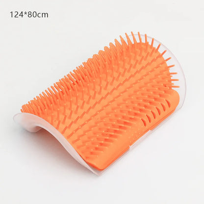 Cat Self-Grooming Corner Massage Brush - Wall-Mounted Hair Removal Tool