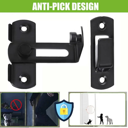 Premium Stainless Steel Toggle Latch - Heavy-Duty 180° Barn Door Lock