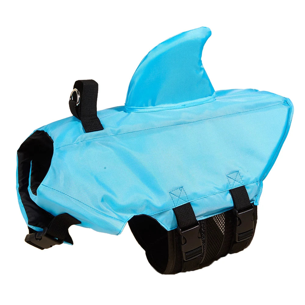 Shark Dog Life Jacket - Enhanced Buoyancy Safety Vest with Handle