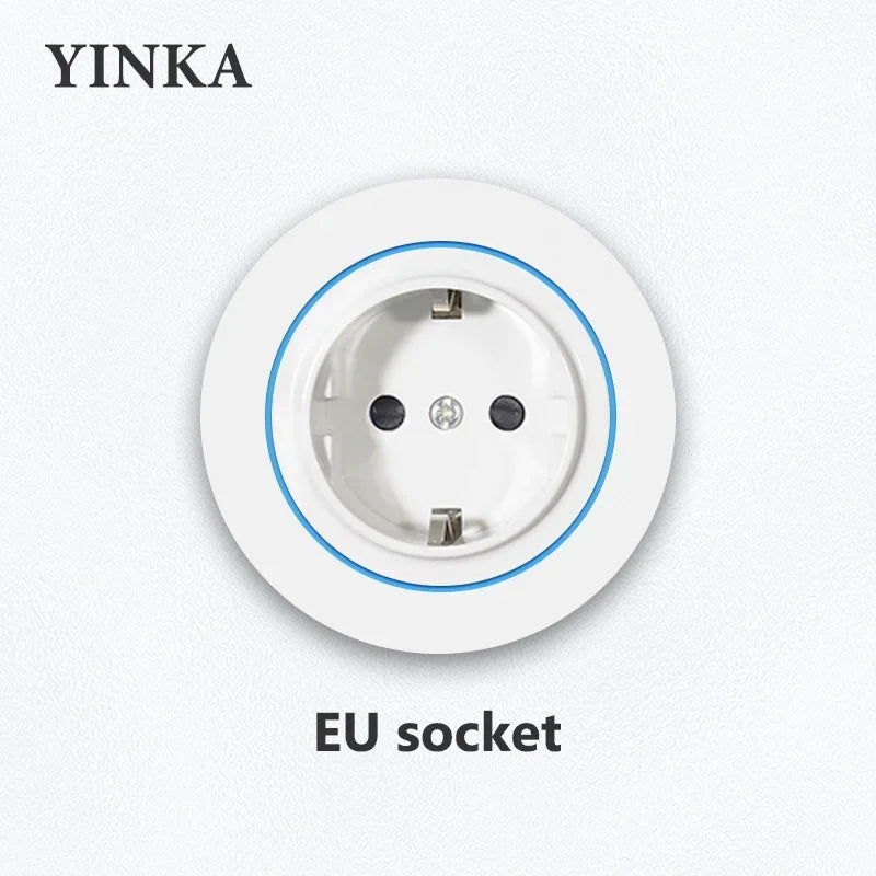 Universal Track Socket with USB - Works with FR/EU/US/UK Plugs | Modern Kitchen Wall Outlet