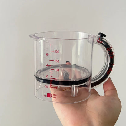 4-in-1 Adjustable Measuring Cup - Multifunctional Kitchen Tool with Scraper Base