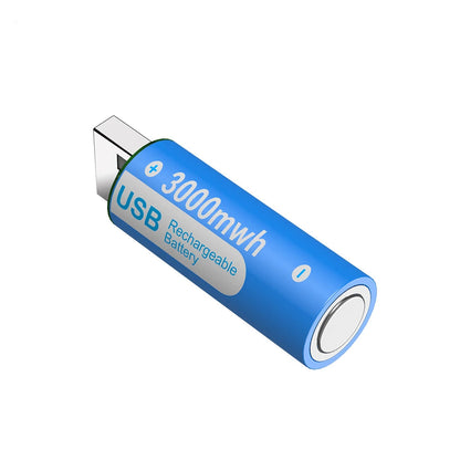 Rechargeable AA Batteries - USB Lithium Ion 1.5V 3000mWh with Charging Box