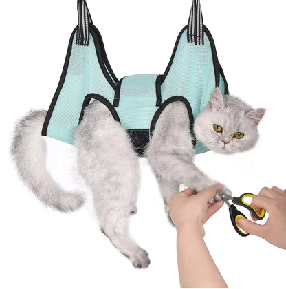 Pet Grooming Hammock - Cat & Dog Restraint Bag for Stress-Free Nail Trimming & Grooming