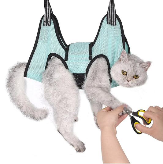 Pet Grooming Hammock - Cat & Dog Restraint Bag for Stress-Free Nail Trimming & Grooming