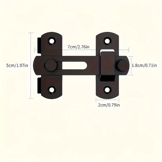 Stainless Steel Barn Lock - 180° Flip Latch with 2 Keys