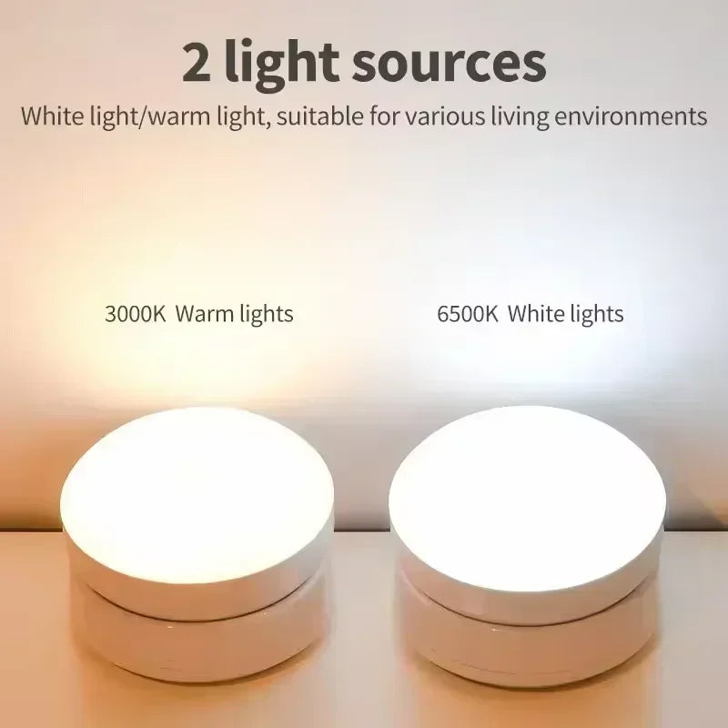 Motion Sensor Night Light - Rechargeable LED Lamp with 360° Rotating Magnetic Base