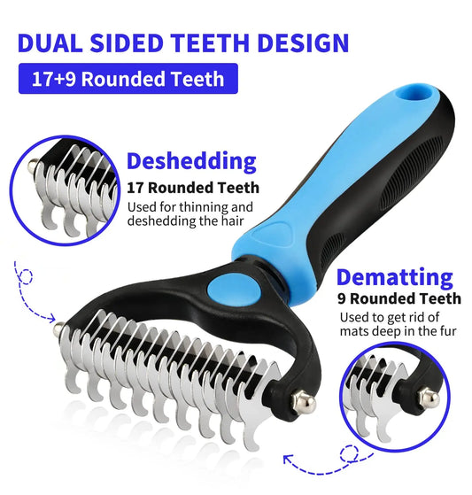 Premium Pet Deshedding Brush - Professional Grooming Tool for Dogs & Cats