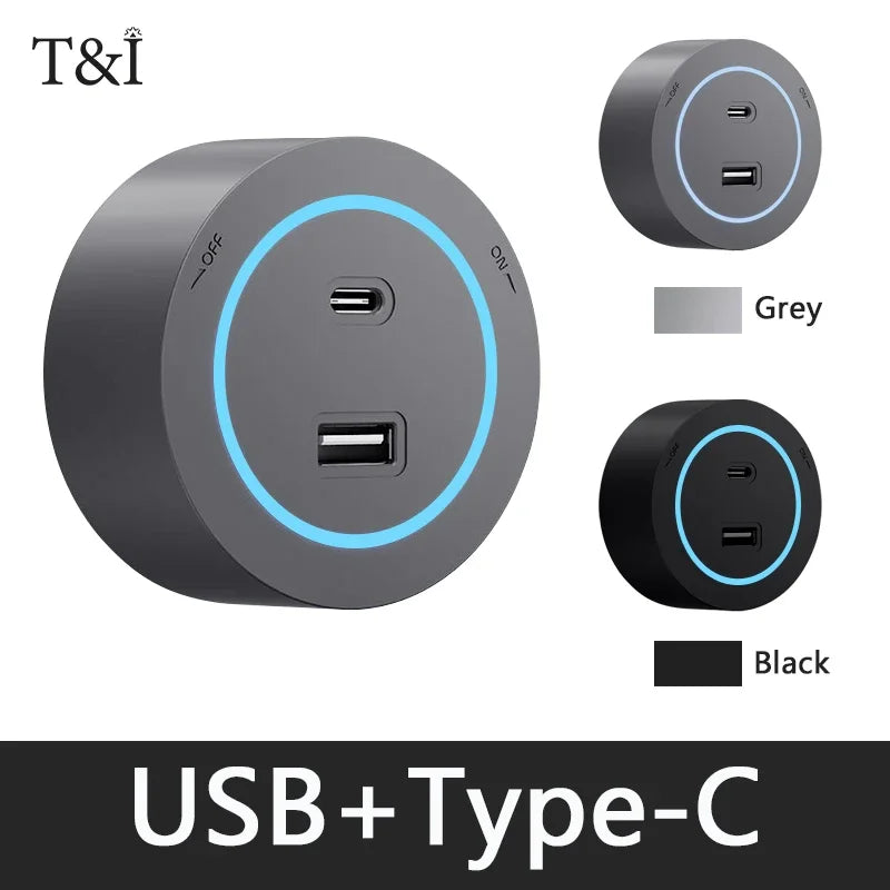 Wall Power Track Socket - Universal EU/UK Standard