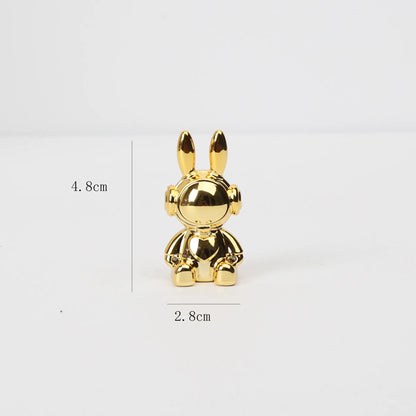Long-Eared Rabbit Statue - Cartoon Desktop Decor (1/2/4Pcs)