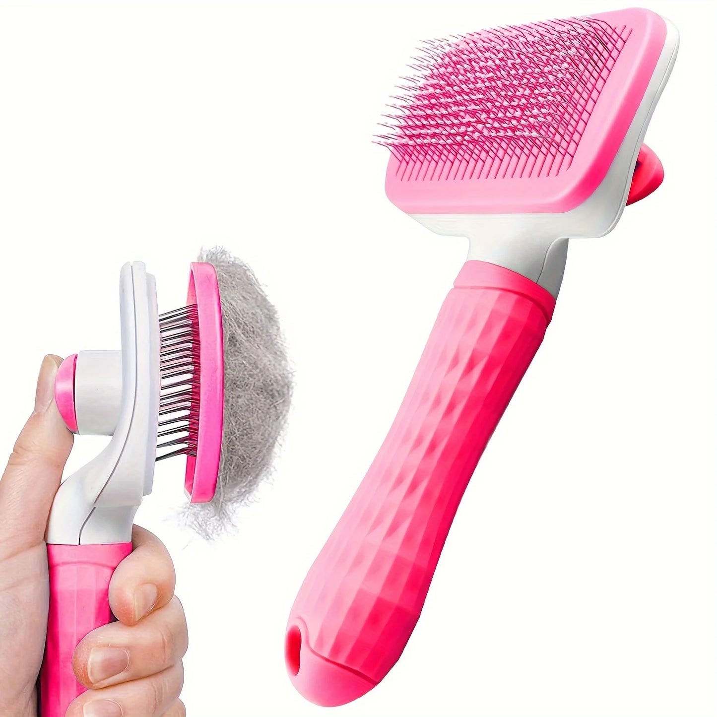Self-Cleaning Pet Grooming Brush - Professional Slicker Comb for Dogs & Cats
