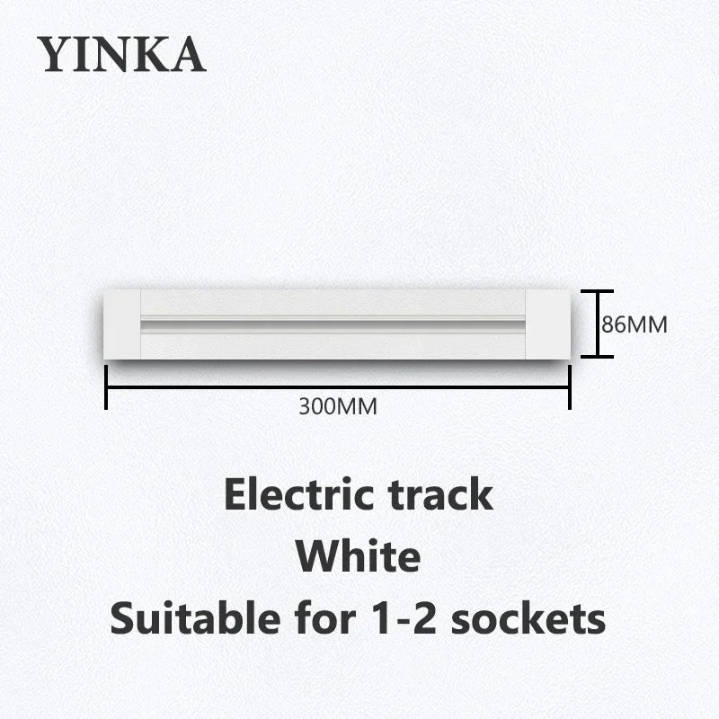 Universal Track Socket with USB - Works with FR/EU/US/UK Plugs | Modern Kitchen Wall Outlet