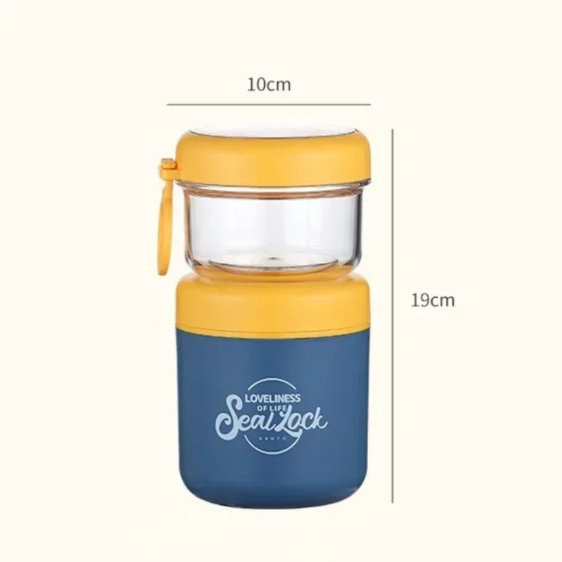Insulated Stainless Steel Soup Thermos with Spoon - Portable Lunch Container