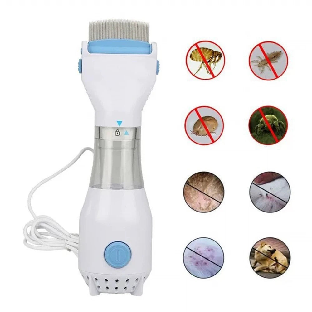 Electric Flea & Lice Remover Comb for Dogs & Cats - Pet Grooming Tool