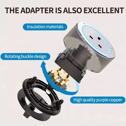 Smart Power Track Rail Socket with USB-C Fast Charging - Wall Mounted Multi-Outlet Strip