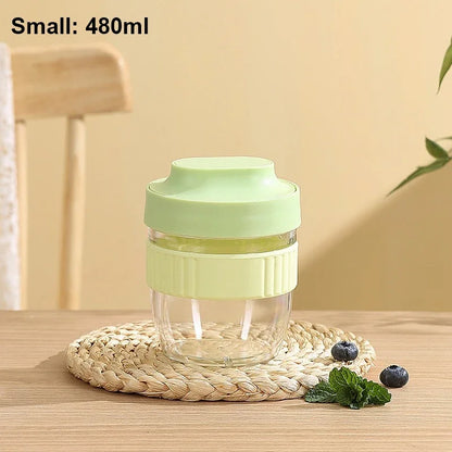 Portable Breakfast Cup with Spoon - 570ml Oatmeal Yogurt Cereal Container