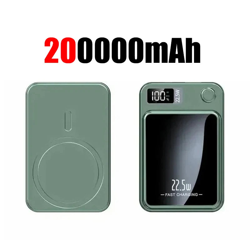 200000mAh Wireless Magnetic Power Bank - 22.5W Fast Charging