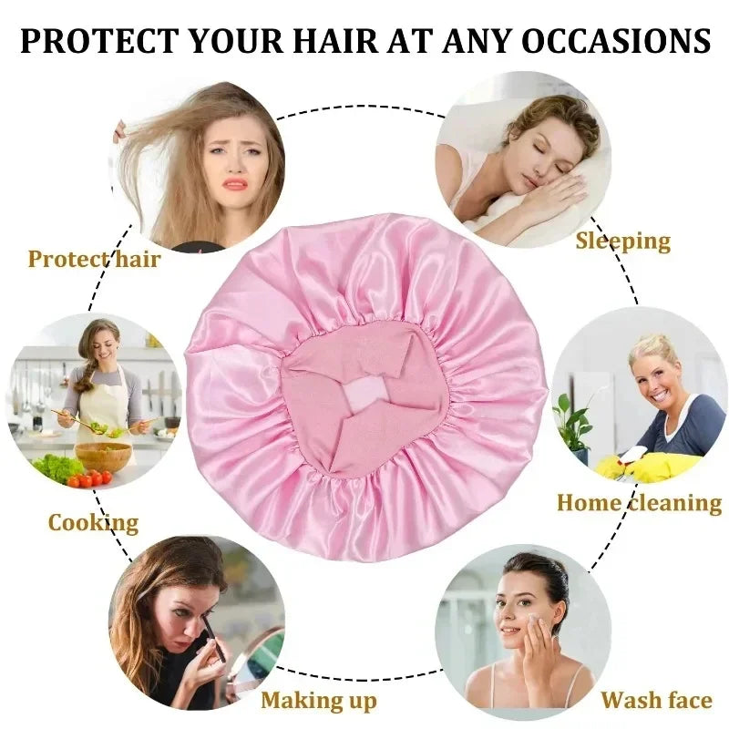 Heatless Curling Rod Headband Set with Satin Bonnet