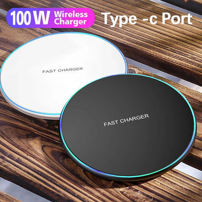 100W Fast Wireless Charger - iPhone & Samsung Galaxy Compatible