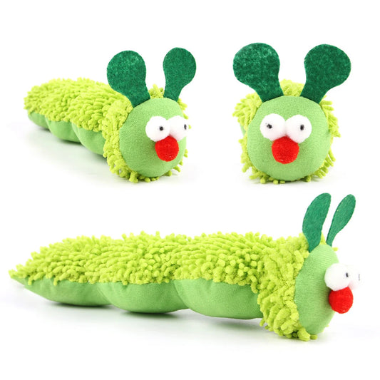 Cat Chew Toy with Catnip & Silvervine - Interactive Caterpillar Molar Toy