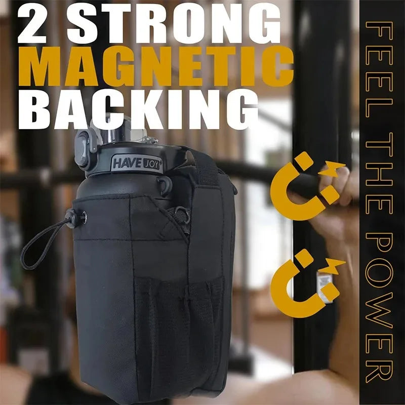 Magnetic Gym Bag - Large Capacity Water Bottle Carrier with Phone Pocket
