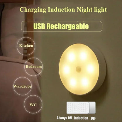 LED Motion Sensor Night Light - USB Rechargeable