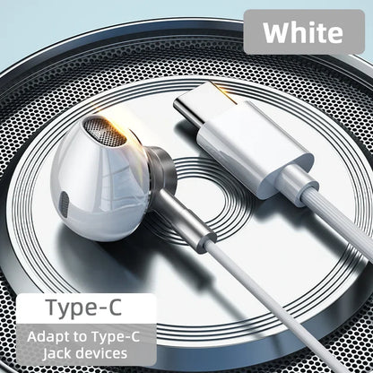 USB Type-C Wired Headphones - HiFi Stereo Sound