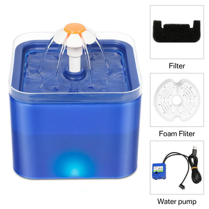 Cat Water Fountain - 2L LED Auto Filter USB Electric Pet Drinker