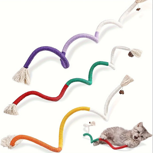 Catnip Rope Chew Toy for Teeth Cleaning - Interactive Cat Toy