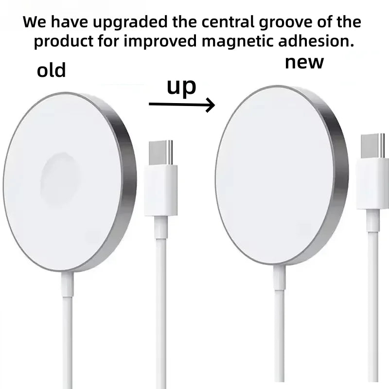 Fast Magnetic Wireless Charger for iPhone 16-12 & AirPods - USB-C