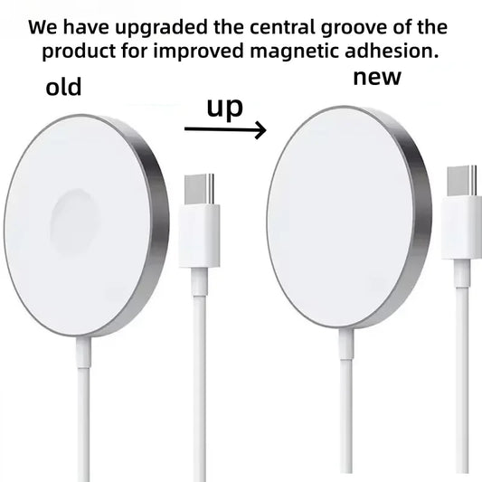 Fast Magnetic Wireless Charger for iPhone 16-12 & AirPods - USB-C