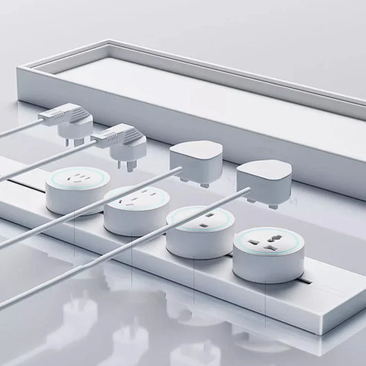Universal Track Socket with USB - Works with FR/EU/US/UK Plugs | Modern Kitchen Wall Outlet