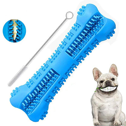 360° Dog Toothbrush Stick - Soft Rubber Dental Care Toy for Small Dogs