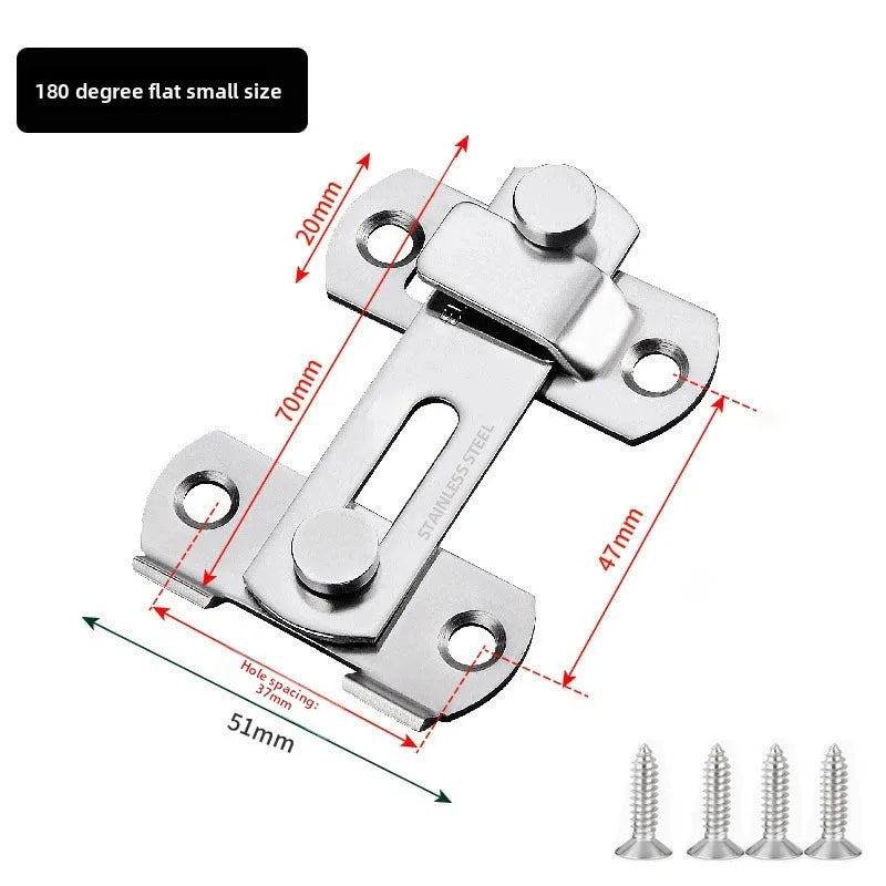 Premium Stainless Steel Toggle Latch - Heavy-Duty 180° Barn Door Lock