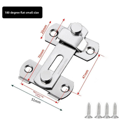 Premium Stainless Steel Toggle Latch - Heavy-Duty 180° Barn Door Lock