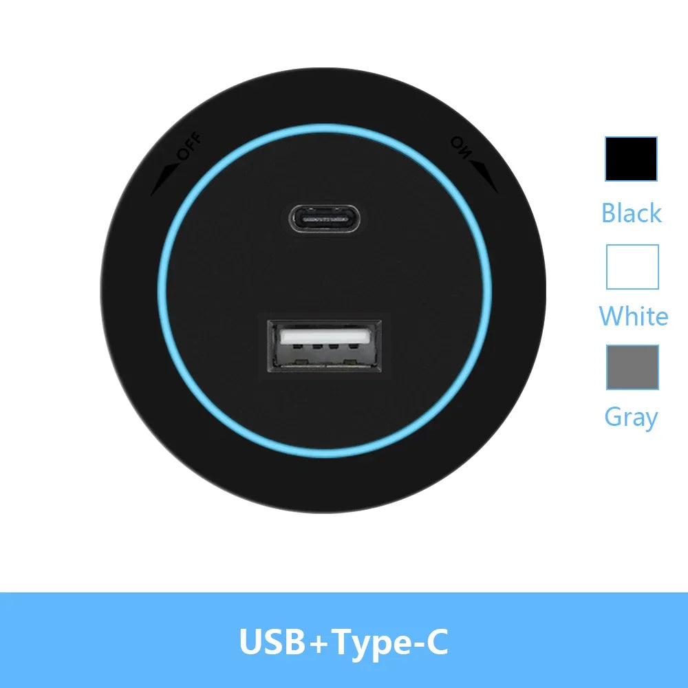 Universal Power Track Socket - Multi-Standard EU/UK/FR/Korea | Premium Wall Mount