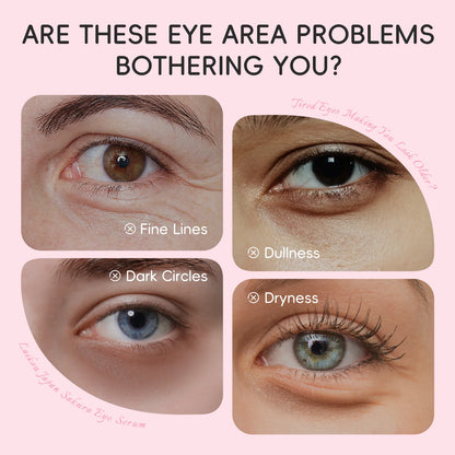 LAIKOU Sakura Eye Serum Roller - Hyaluronic Acid Dark Circle Treatment 15ml