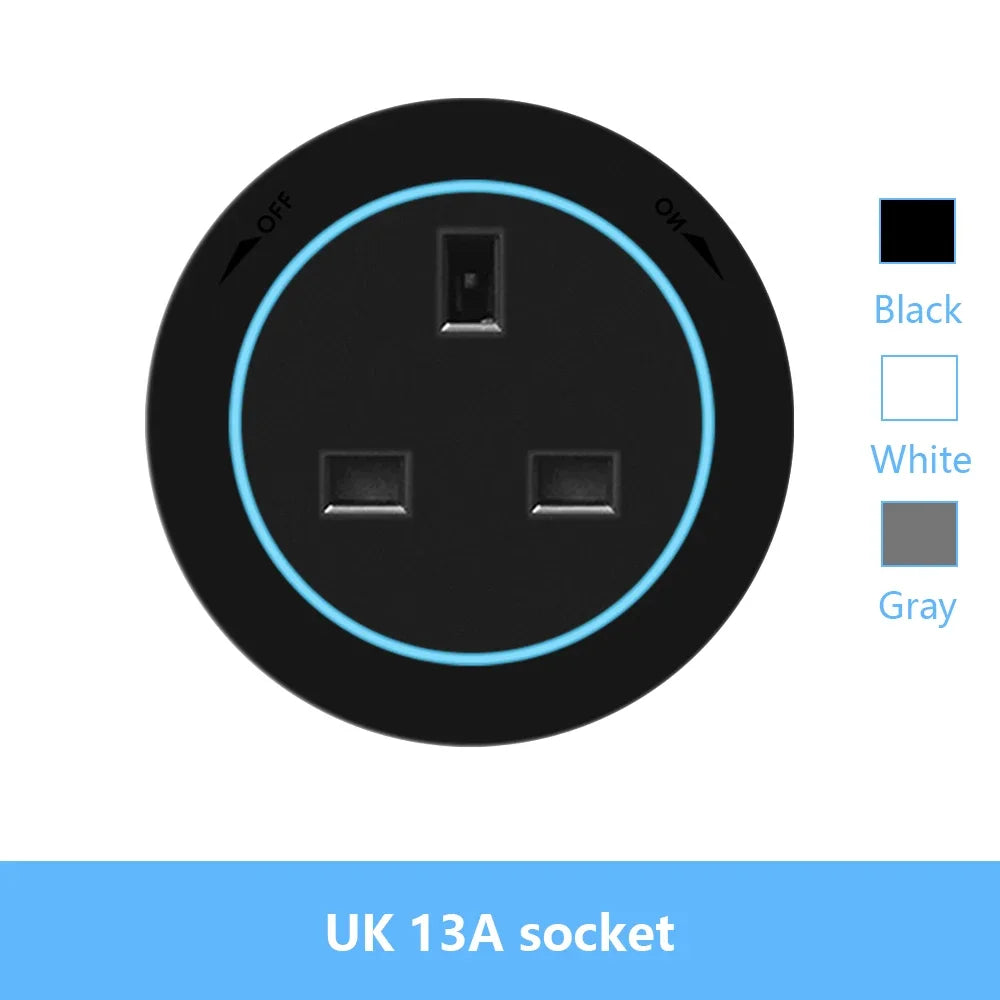 Universal Power Track Socket - Multi-Standard EU/UK/FR/Korea | Premium Wall Mount