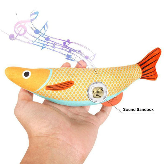 3D Catnip Fish Cat Toy - Interactive Plush Goldfish with Sound