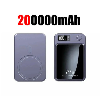200000mAh Wireless Magnetic Power Bank - 22.5W Fast Charging