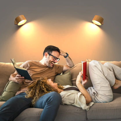 LED Wall Sconces - Battery Operated Touch Control Lights (Set of 1 or 2)