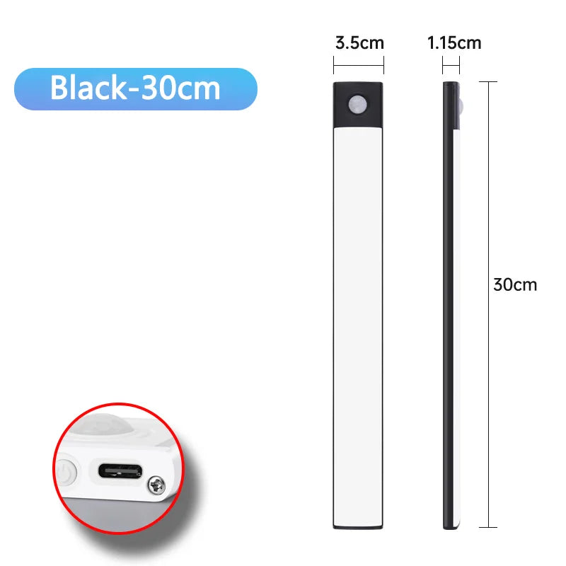 Motion Sensor LED Night Light - USB Rechargeable Wireless Cabinet Light
